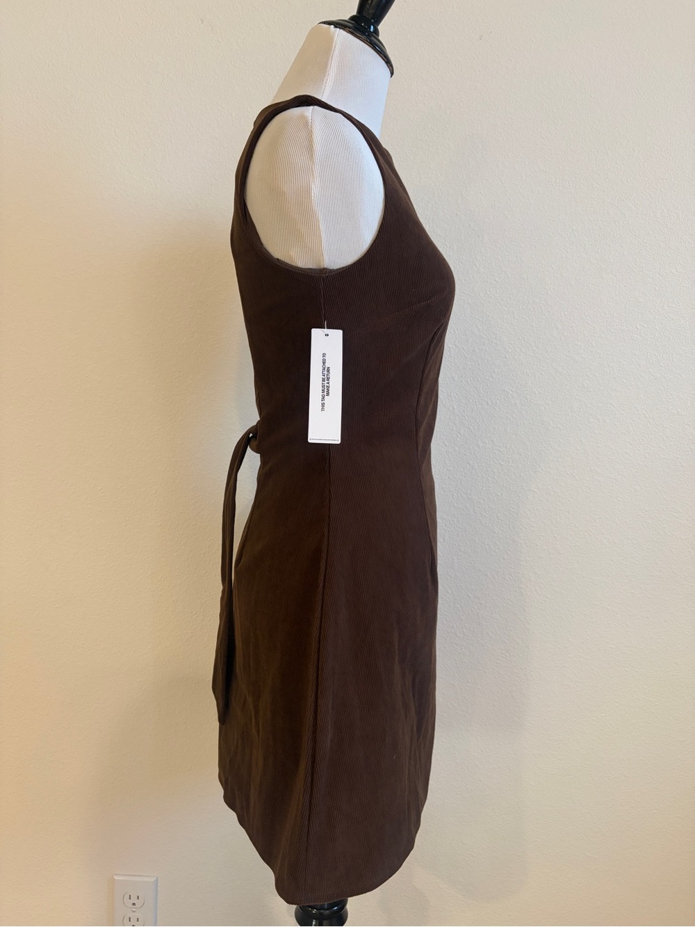 Princess Polly Alfalfa Chocolate Brown Sleeveless Tie-Back Mini Dress - Picture 4 of 9